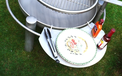 Edelstahl - Grillablage 20025