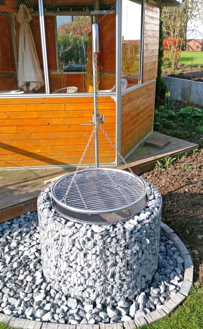 Kompakt Edelstahl-Schwenker Grillgalgen-Set 0055 EGK