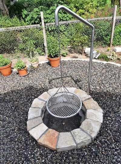 Kompakt Edelstahl-Schwenker Grillgalgen-Set 0066 EGKX