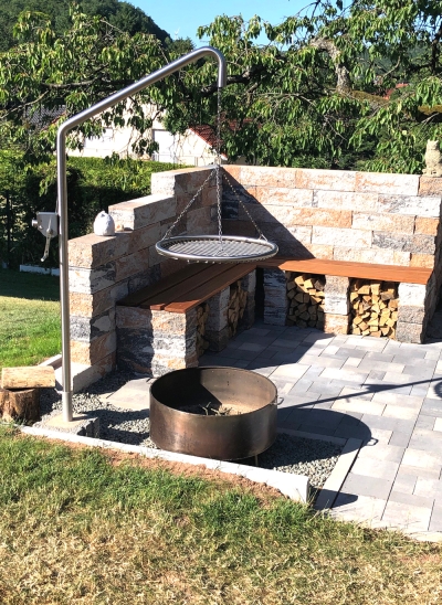 Kompakt Edelstahl-Schwenker Grillgalgen-Set 0088 EGK